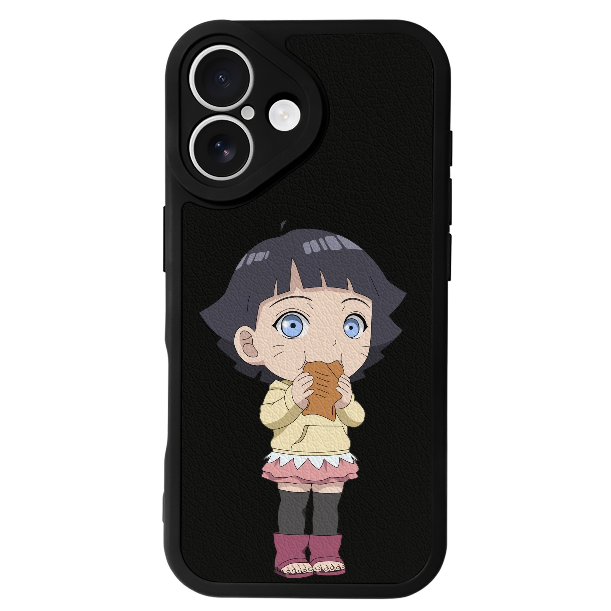 （画像用） NARUTO -ナルト- うずまき ヒマワリ Uzumaki Himawari 【iPhone 16シリーズ対応】シリコンスマホケース（レザー調） 材質：シリコン